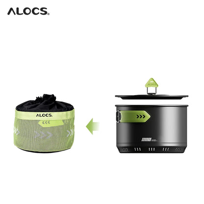 ALOCS Camping Pot Cookware Non-stick Aluminum
