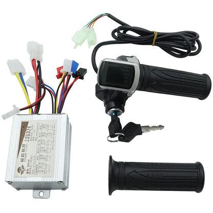 Electric Bike Motor Brushed Controller & Throttle Twist Grip