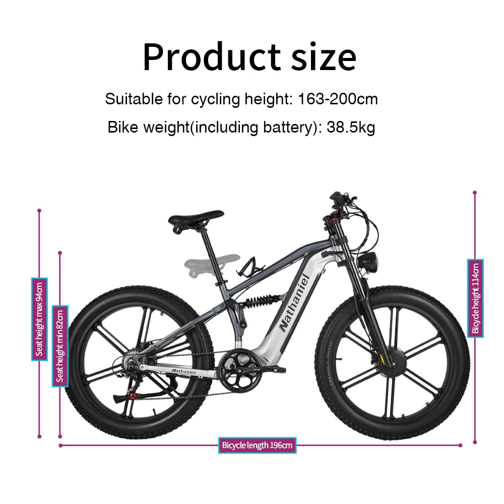 Nathaniel SYR09  26*4.0 electric bike, dual motor 2000W