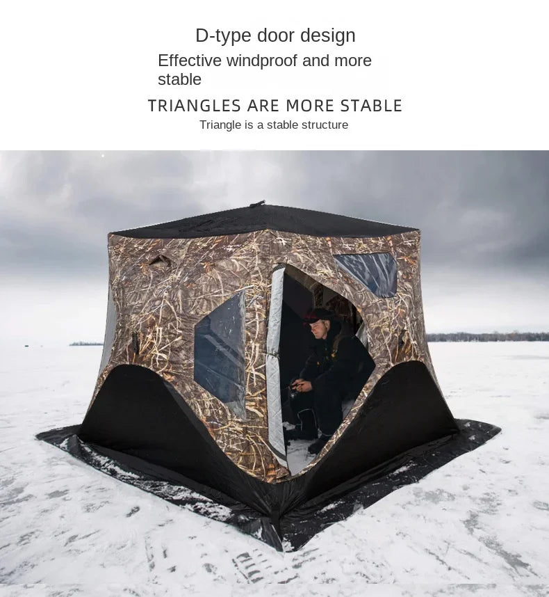 YOUSKY Outdoor Ice Fishing Tent 3-4 Person with Chimney Vent
