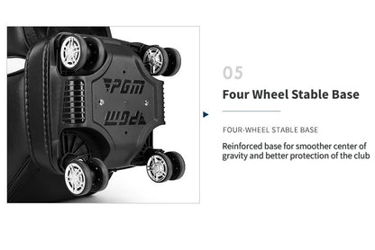 PGM High Capacity Golf Bag Four Wheel Waterproof Microfiber Leather