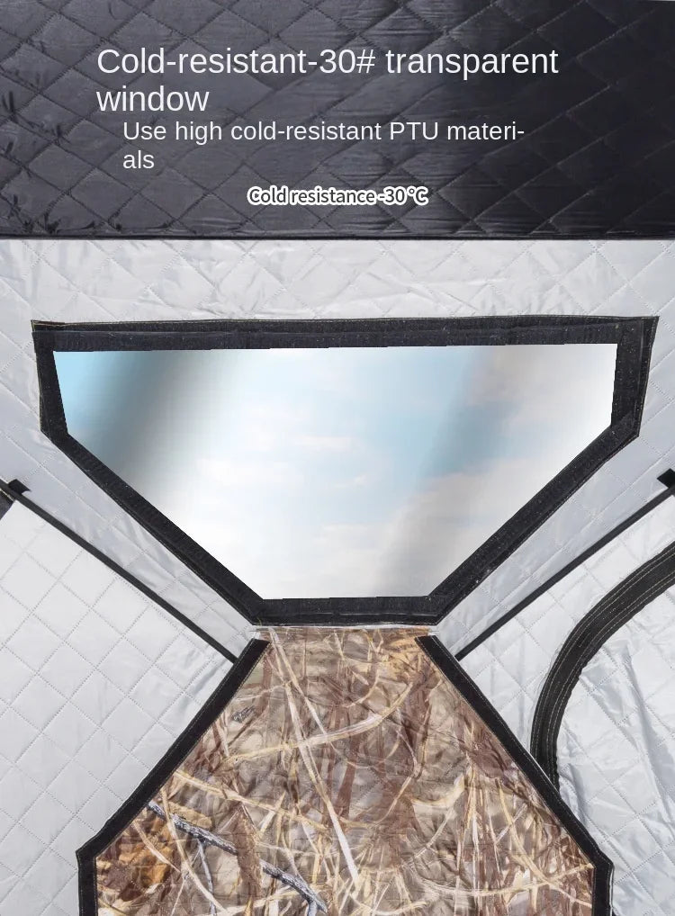 YOUSKY Outdoor Ice Fishing Tent 3-4 Person with Chimney Vent