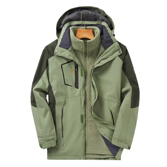 3in1 Men Mountaineering Jacket Windproof Waterproof
