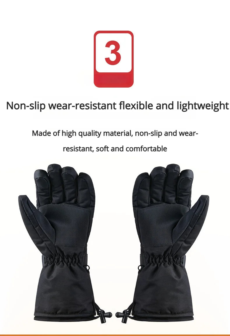 Rechargeable Heated Gloves With Touch screen