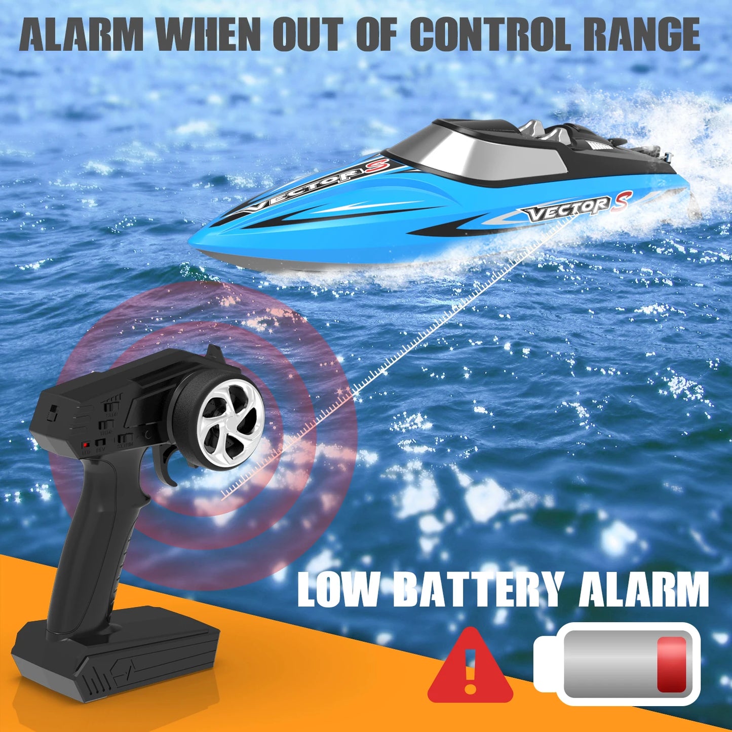 VOLANTEXRC RC Boat  48kmh Brushless  With 1 Battery
