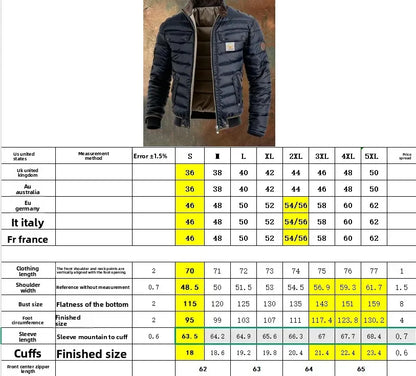 2026 Men's Vintage Leather Quilted Thermal Zip  Jacket