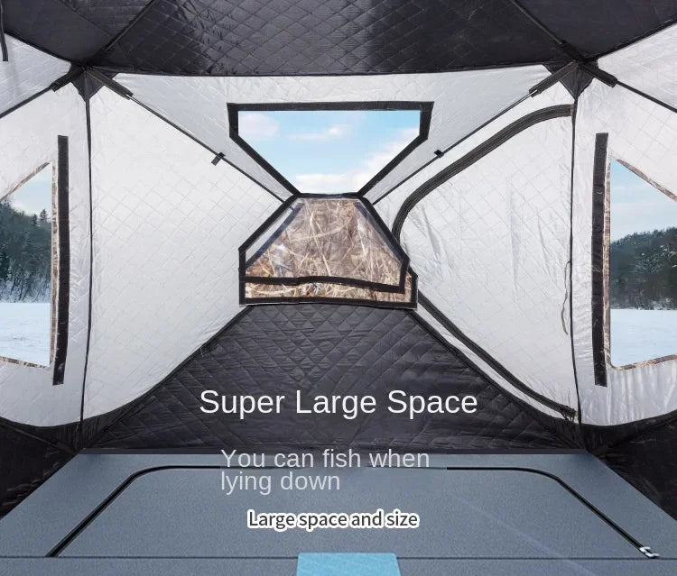 YOUSKY Outdoor Ice Fishing Tent 3-4 Person with Chimney Vent