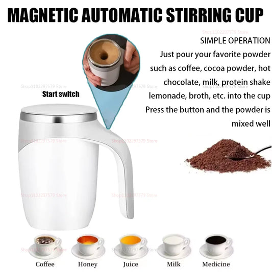 Corrosion-Resistant 304 Stainless Steel Electric Stirrer Rechargeable Mug