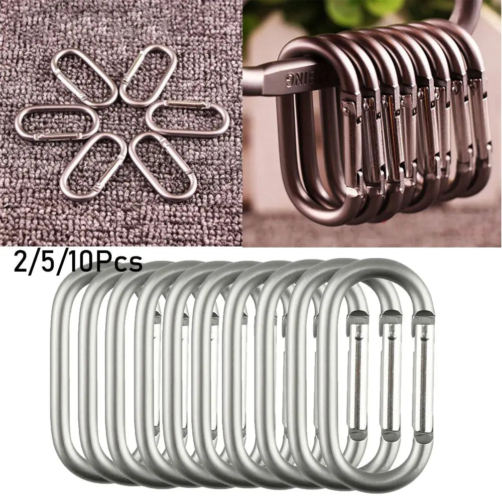 2pcs Alloy Aluminum Survival Gear Mountaineering Carabiner
