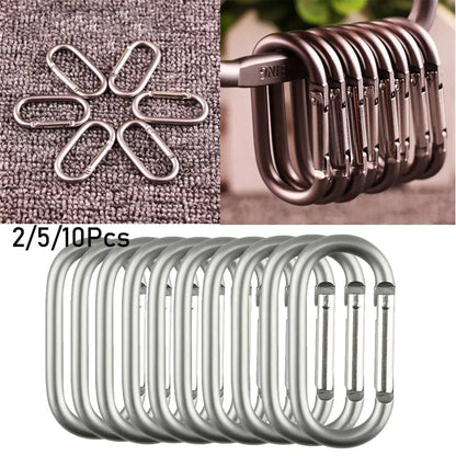 2pcs Alloy Aluminum Survival Gear Mountaineering Carabiner