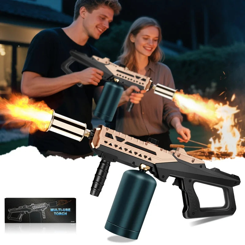 Professional Heavy Duty Propane Flame Gun With Adjustable Flame Control and Piezoelectric Ignition -