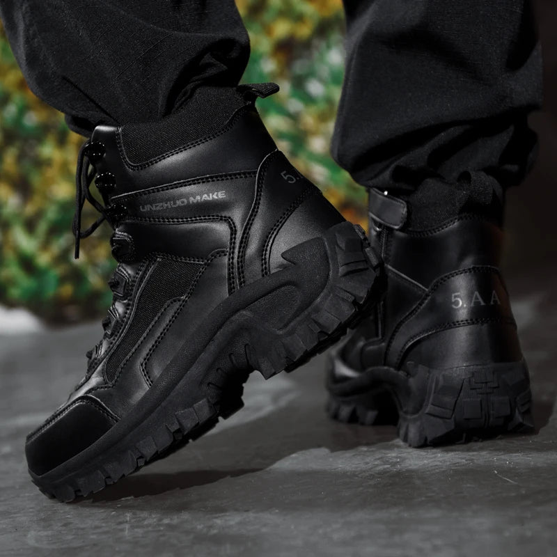 Mens Climbing Boots Wear-resistant Puncture-resistant
