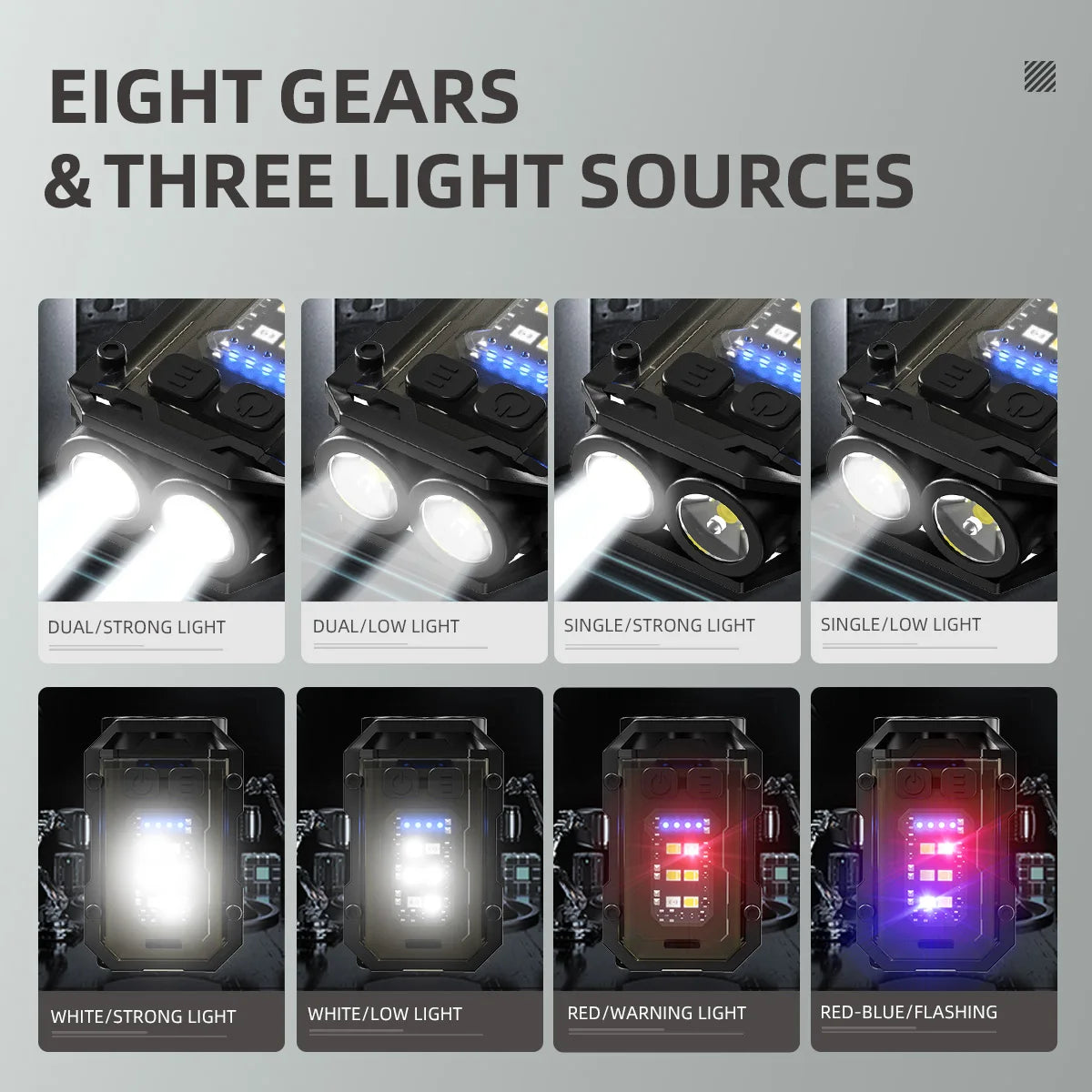 WARSUN Mini LED Keychain Flashlight SQ10 Rechargeable