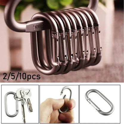2pcs Alloy Aluminum Survival Gear Mountaineering Carabiner