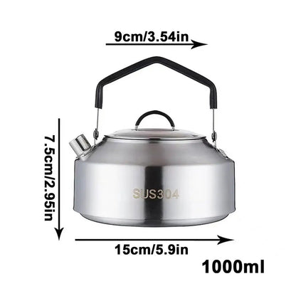 1L/1.5L Camping Water Kettle Outdoor Coffee Kettle
