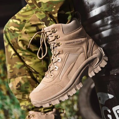 Mens Climbing Boots Wear-resistant Puncture-resistant
