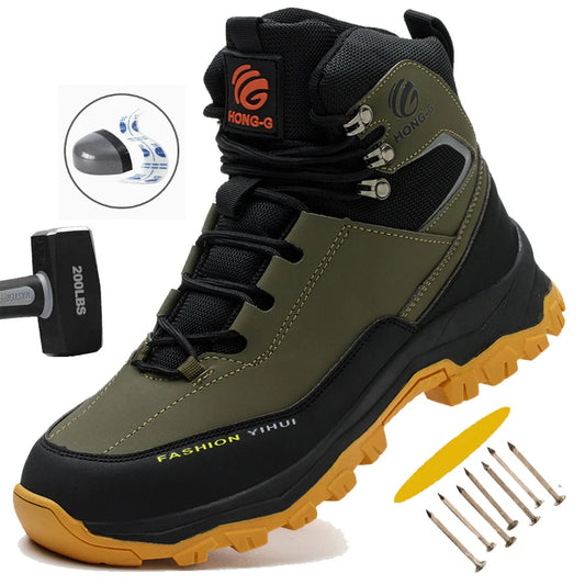 Men's Waterproof  Steel Toe Work Boots
