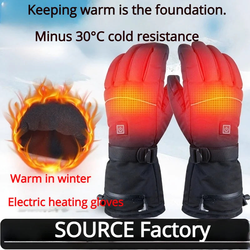 Rechargeable Heated Gloves With Touch screen