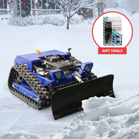 2-in-1 Lawn Mower with Snow Shovel Attachment with Remote Control