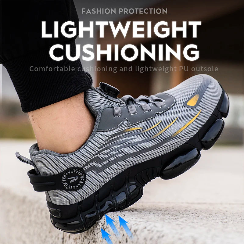 Soft sole comfortable anti-smash anti-puncture safety shoe