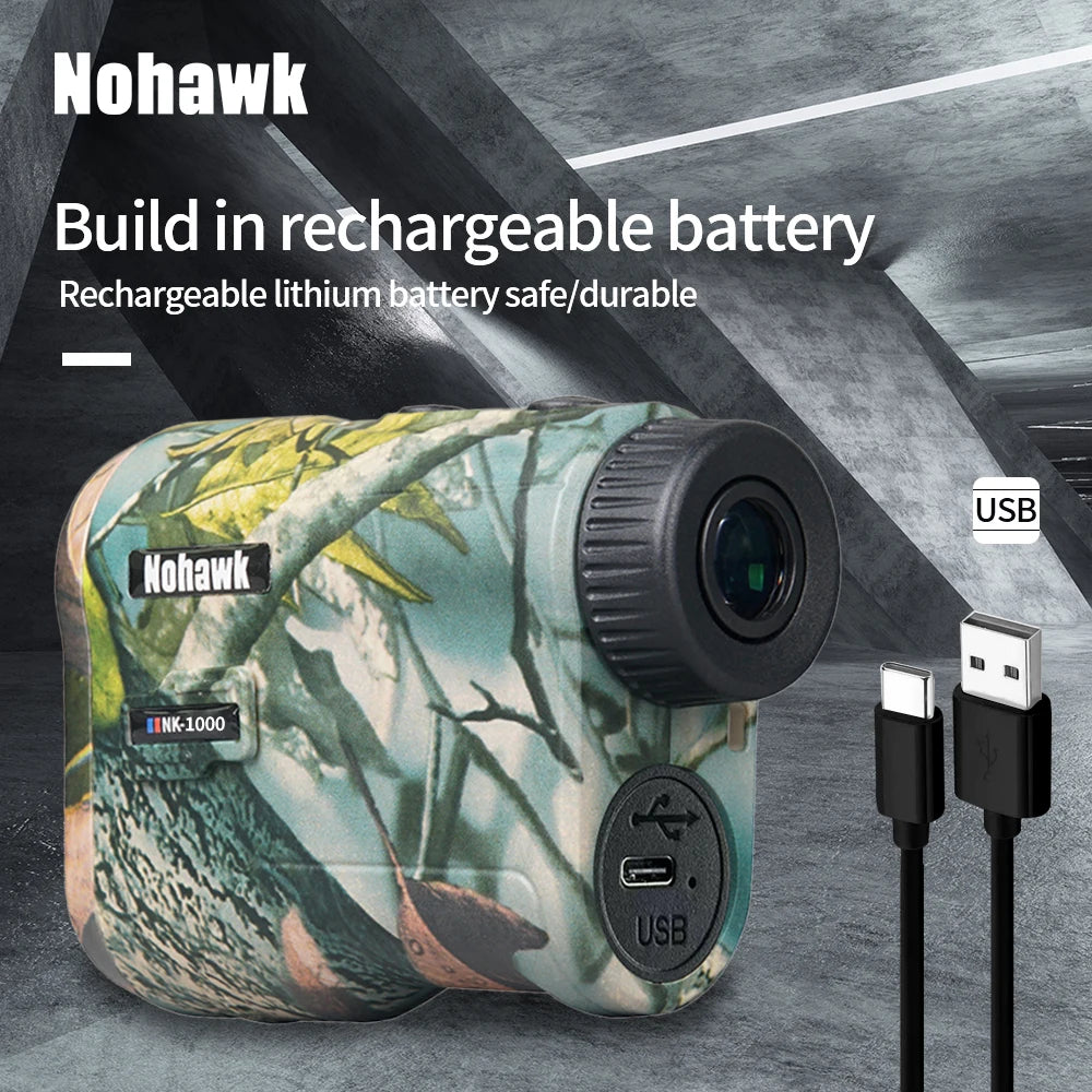 NOHAWK Hunting Rangefinder, 1000M/Yds,  6x Magnification