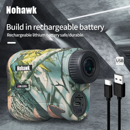 NOHAWK Hunting Rangefinder, 1000M/Yds,  6x Magnification