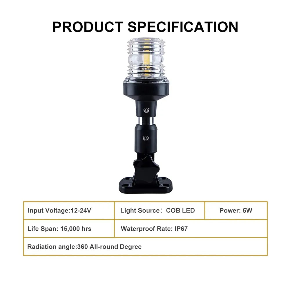 NEW Fold Down 360 Degree LED Anchor Light