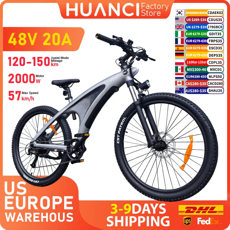 HUANCI Q5 electric bike 2000W 27.5 Inch