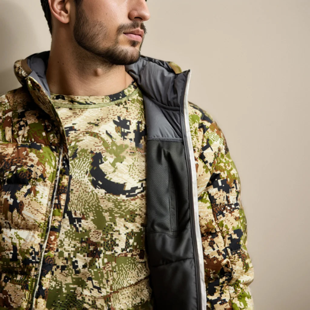 Men's Kelvin Light down winter camo jacket