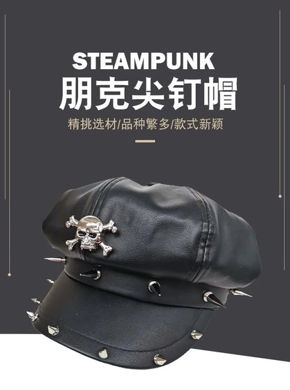 Trendy non mainstream men's and women's hats with rivets