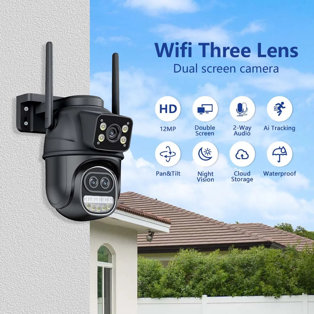 12MP 6K Outdoor WIFI CCTV 8MP Surveillance Cam