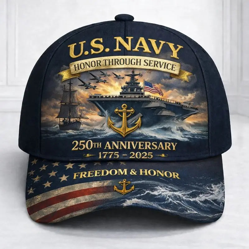 Custom U.S. Navy 250Th Anniversary Baseball Cap