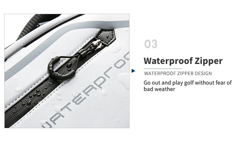 PGM High Capacity Golf Bag Four Wheel Waterproof Microfiber Leather