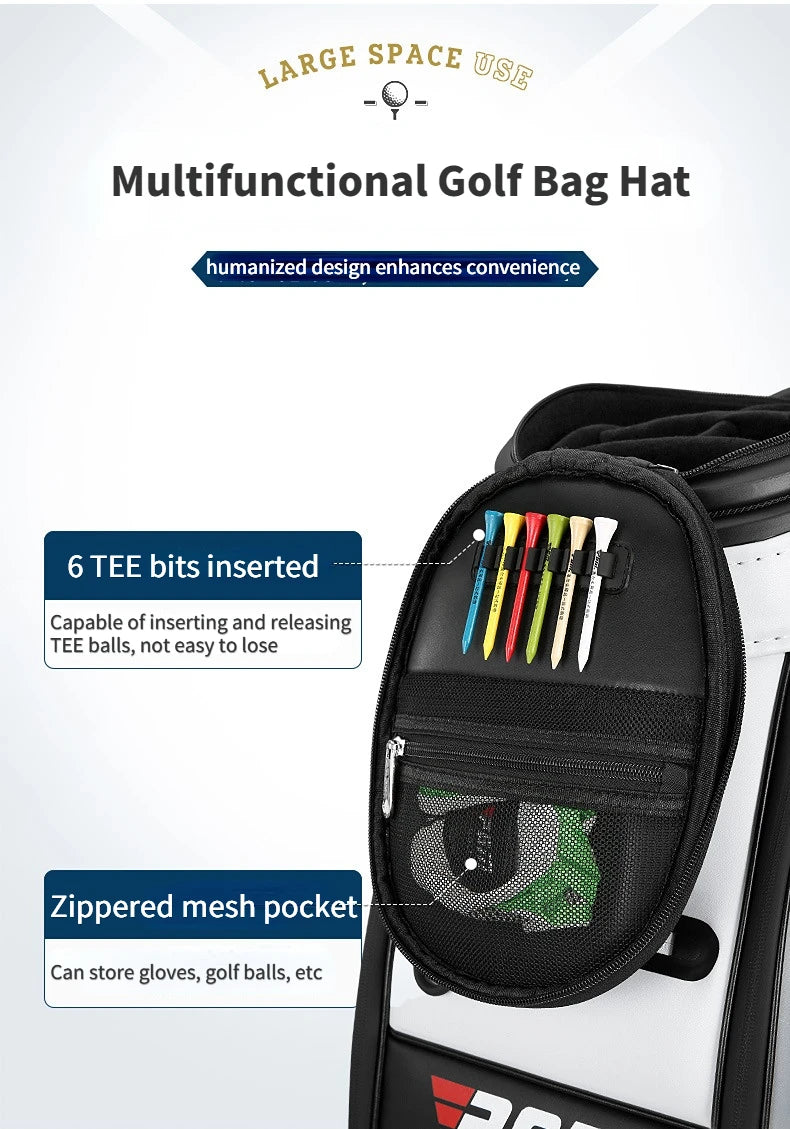 PGM High Capacity Golf Bag Four Wheel Waterproof Microfiber Leather