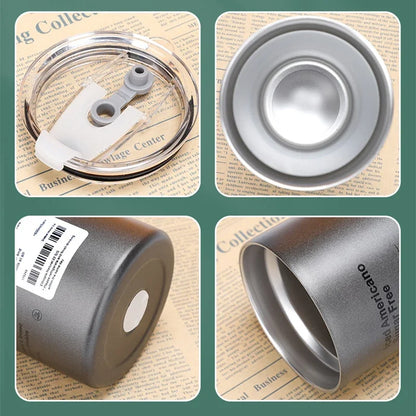 Stainless Aesthetic Cold Steel Mug With Lid 600ml
