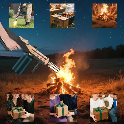 Professional Heavy Duty Propane Flame Gun With Adjustable Flame Control and Piezoelectric Ignition -