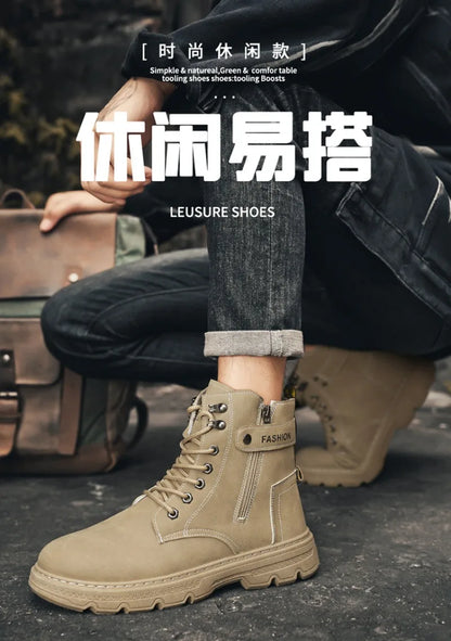 Men's Work Boots Spring Autumn Anti-slip Waterproof