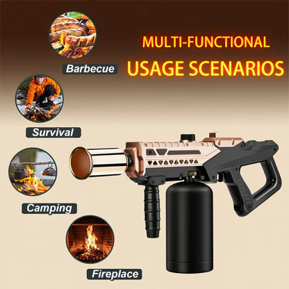 Professional Heavy Duty Propane Flame Gun With Adjustable Flame Control and Piezoelectric Ignition -