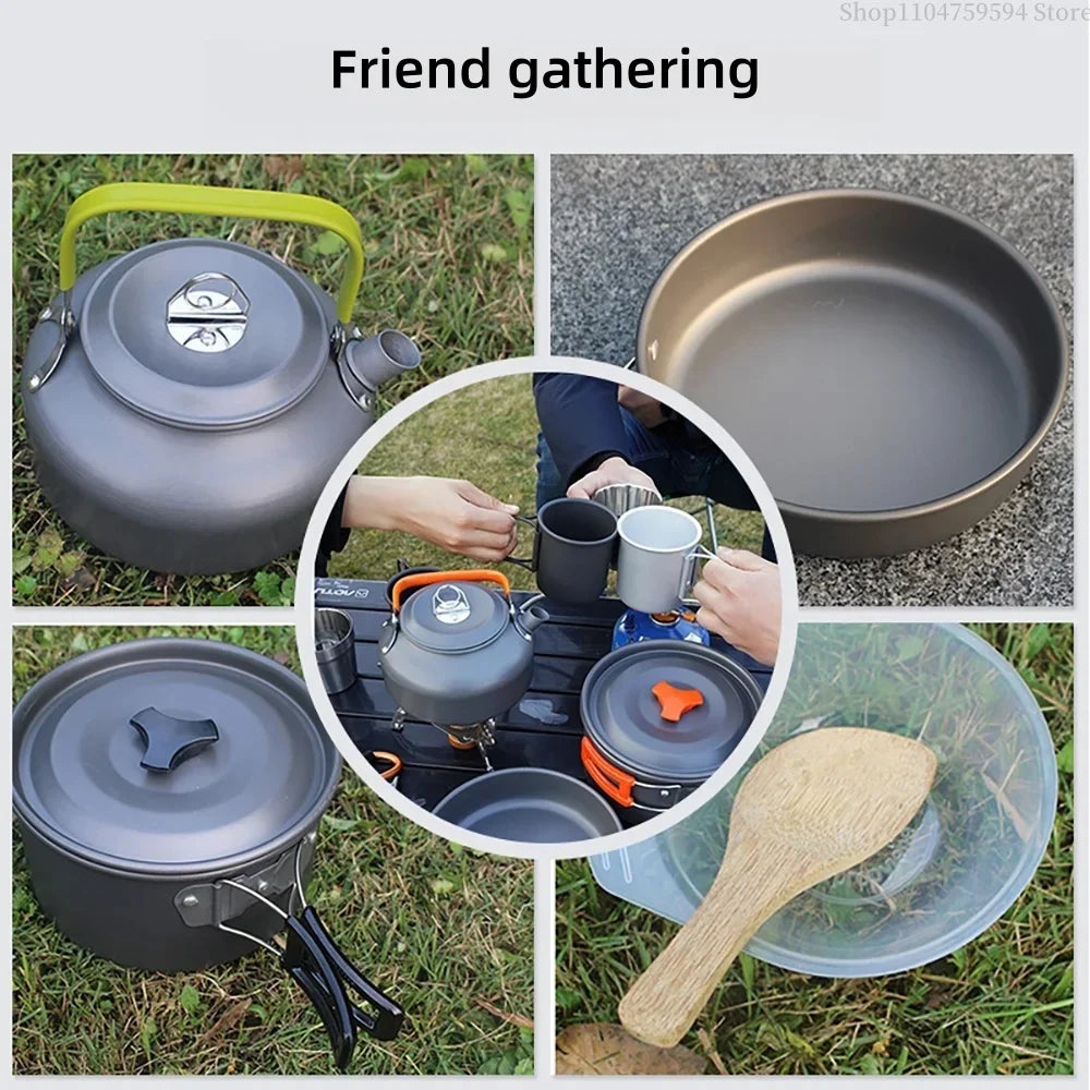 Outdoor cooking equipment - 2-3 person camping pot set