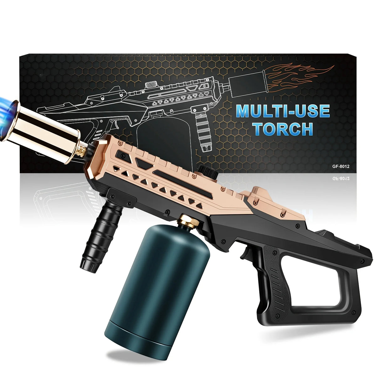 Professional Heavy Duty Propane Flame Gun With Adjustable Flame Control and Piezoelectric Ignition -