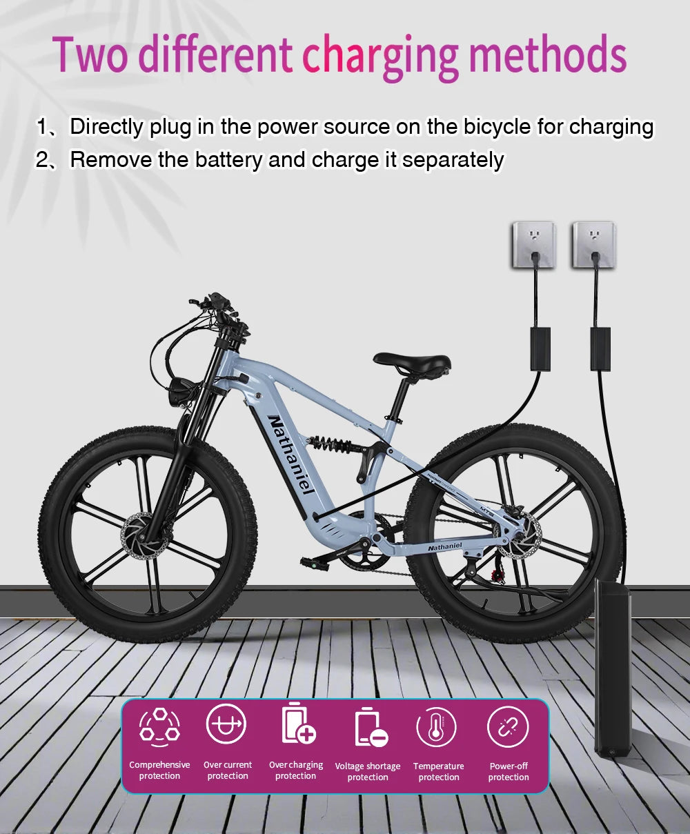 Nathaniel SYR09  26*4.0 electric bike, dual motor 2000W