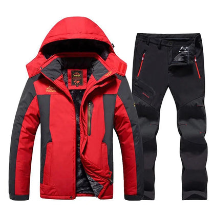 Men's Windproof Waterproof Skiing And Snowboarding Jacket and Pants Set