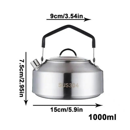 1L/1.5L Camping Water Kettle Outdoor Coffee Kettle