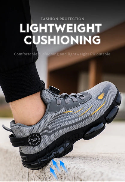 Soft sole comfortable anti-smash anti-puncture safety shoe
