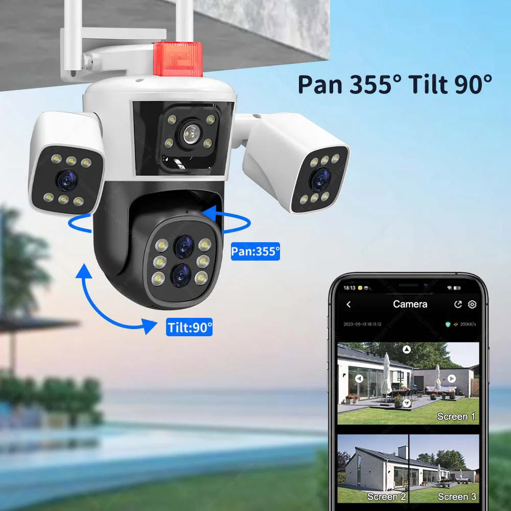8K 16MP WiFi 10X Zoom  Motion Detection Surveillance Camera