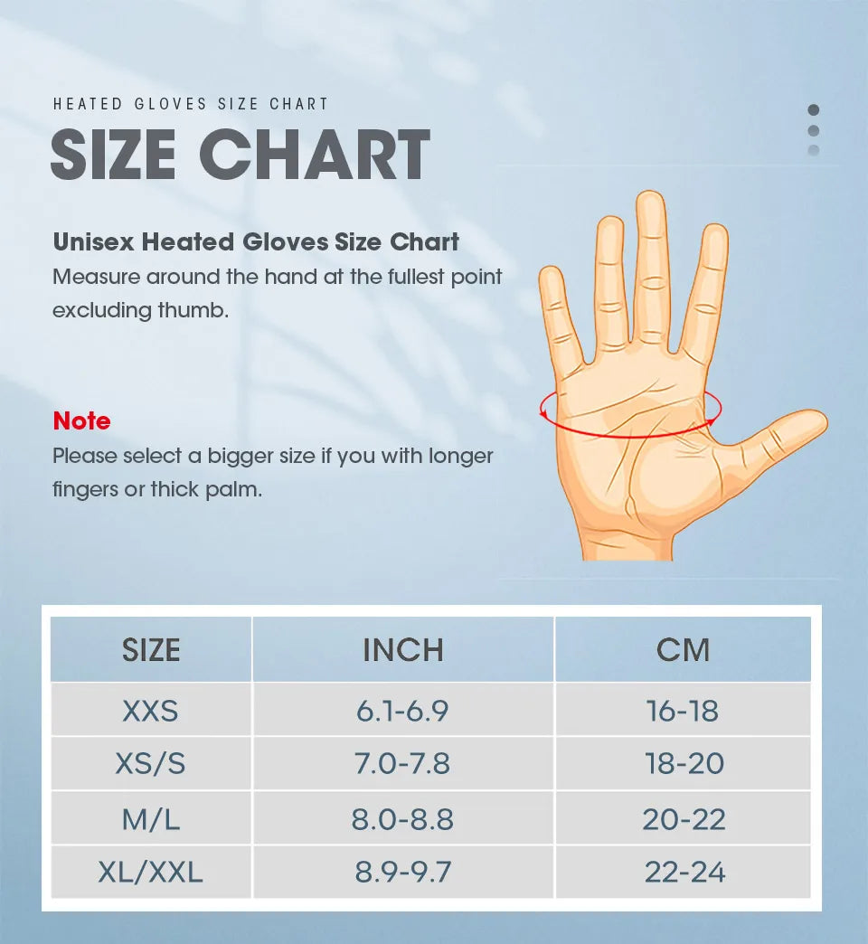 Savior Electric Heated Glove Liners for Men Women Rechargeable