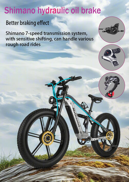 Nathaniel SYR09  26*4.0 electric bike, dual motor 2000W