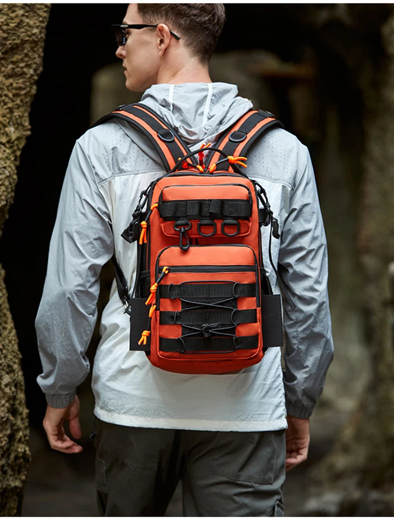 Fishing Lure Backpack with Rod Holder