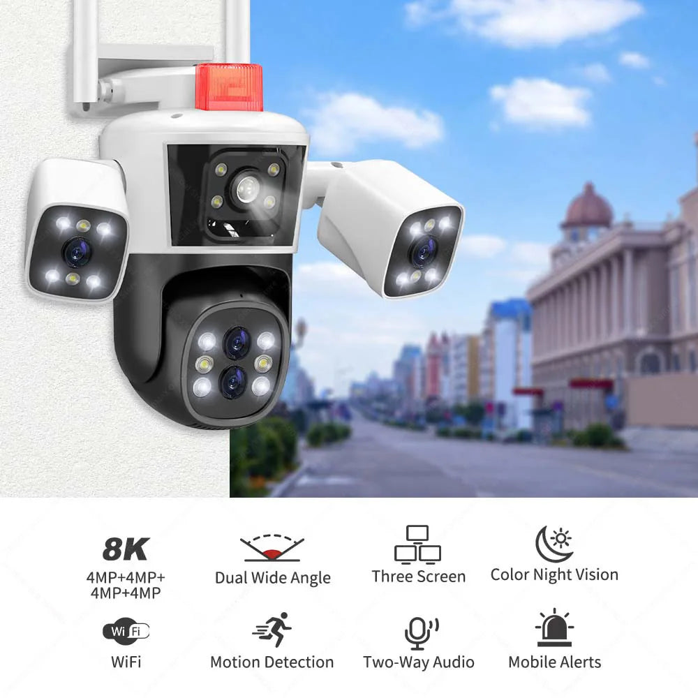 8K 16MP WiFi 10X Zoom  Motion Detection Surveillance Camera