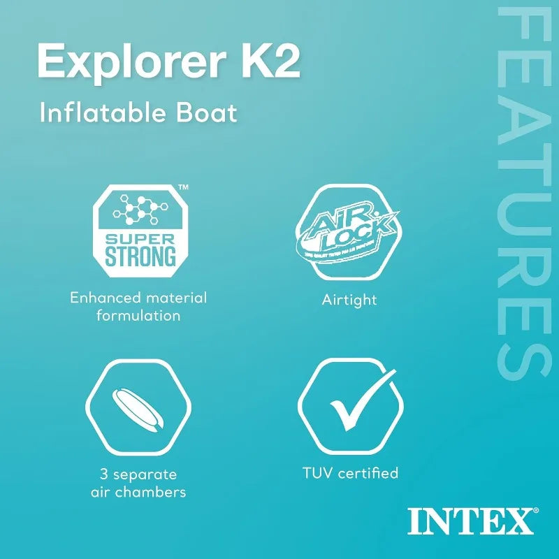 Intex 68307EP Explorer K2 Inflatable Kayak Set
